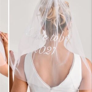 Bride-to-Be 2026 White Bridal Veil for Women